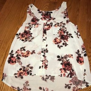Pacsun Floral Tank Top Blouse